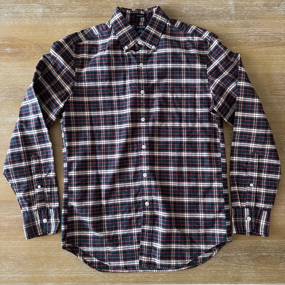 J. Crew Holiday Plaid Button Down Shirt - Picture 1 of 7